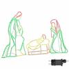 VidaXL Nativity Scene Illuminated Multicolored 112 X 72 Cm PVC, Living Room, Modern, Luminous Christmas Decoration 42018951