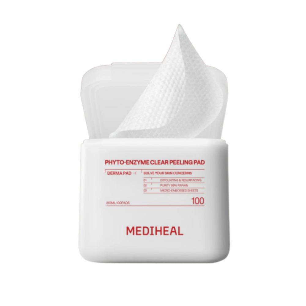 MEDIHEAL Phyto-Enzyme Peeling Pad 200 Sheets Gentle Exfoliating Toner Pads