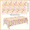 3pcs Boho Daisy Tablecloths - Vintage Hippie Floral Disposable Covers, 54x108 Inches, Perfect for 70s Birthday Parties, Baptisms & Weddings