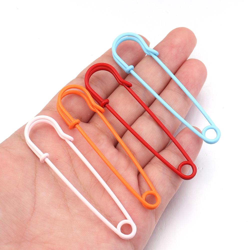 10pcs/lot Bright Color Safety Pins Metal Iron Brooch Pins Base Setting For Jewelry Making DIY Crafts Brooch Decoration Supplies