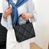 2025 new foreign style solid color bag women's rhombus candy color portable shoulder messenger bag simple small square bag
