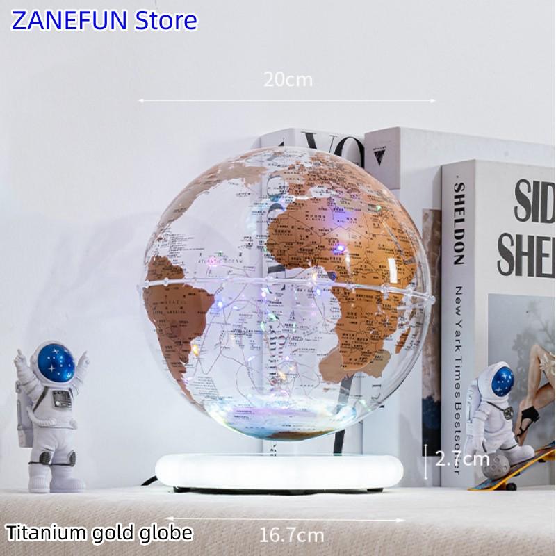 8inch Magnetic Levitating Globe 20cm Transparent Globe Lamp LED Light ABS Globe Home Office Decoration Creative Christmas Busine