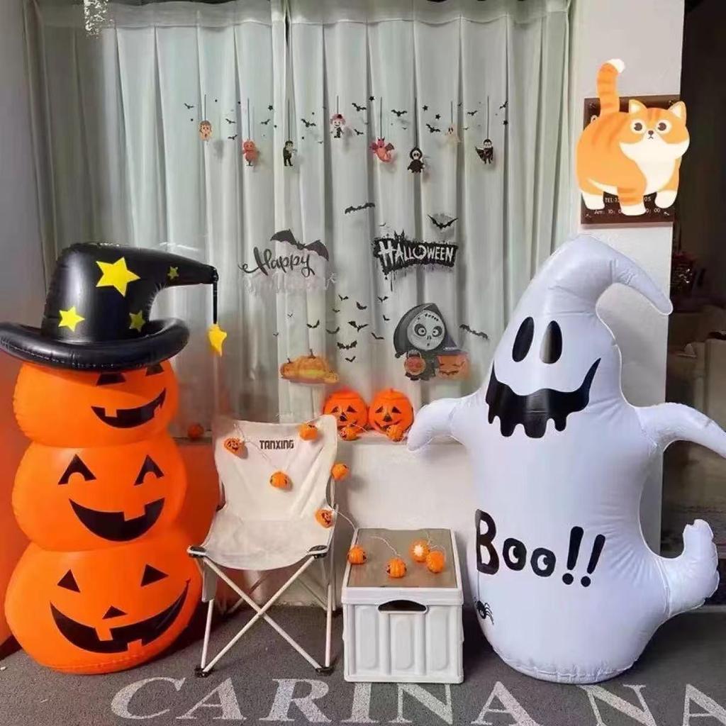 Cross-border Halloween Inflatable Pumpkin Ghost Tumbler Scene Decoration