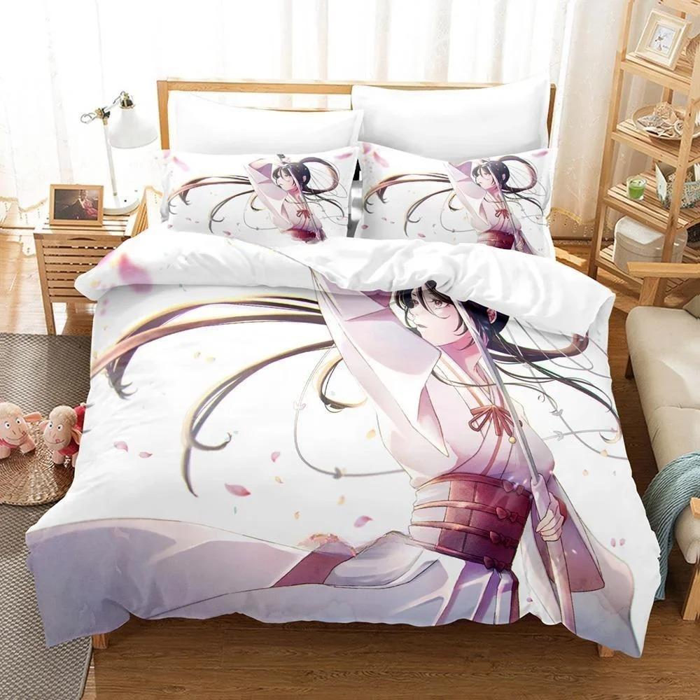 Mode Anime Hell's Paradise Jigokuraku Sängkläder Set Tecknad tredelad set Vuxen Barn Sovrum Påslakanset Hemtextilier