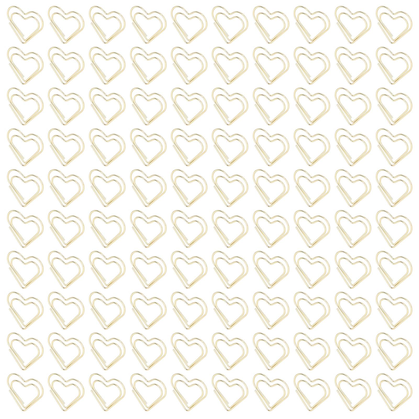 

100 шт. Скрепки для бумаги Портативные Милые Мини Позолоченные Металлические Скрепки для Офиса Дома Файла