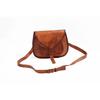 Damen Vintage Echte Braune Leder Umhängetasche Crossbody Tasche Handtasche