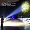 LED Bright Flashlight COB Work Light USB Rechargeable IPX4 Outdoor Lighting White Laser Flashlight 800LM
