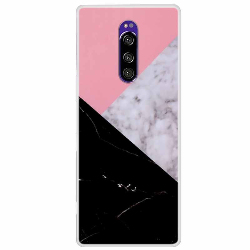 Funda de Silicona Suave para Sony Xperia 1 Funda Moda Transparente Fundas de Teléfono Tigre para Sony Xperia1 XZ4 SO-03L SOV40 J8110 Coque Parachoques