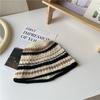 Versatile Style Hat Colored Stripes Womens Sunshade Hatscaps Fishermans