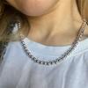 Collana a Catena Palline 925 Argento 6MM Lisce Per Donne Uomini Gioielli
