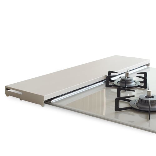 SAKuRAKu (Sakuraku) 60cm Adjustable Exhaust Vent Cover, Greige, Approx. 64 x 10.5 - 18 x 3cm. Adjustable depth and width! Utilize the space behind you