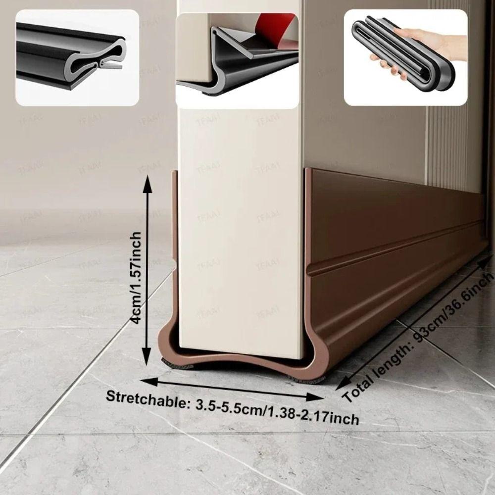 PVC Material Door Bottom Sealing Strip Flexible Design Window Draft Guard  Home Improvement