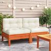 VidaXL Garden Sofas Without Armrests Cushions 2 Pcs, Seats with Backrest, Patio Terrace Backyard Furniture 838162