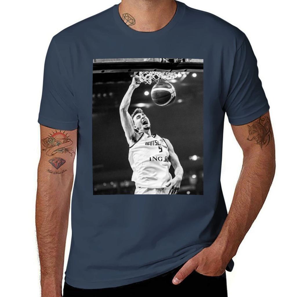 Franz Wagner Schwarz Weiß T-Shirt Mode Muster Gedrucktes T-Shirt
