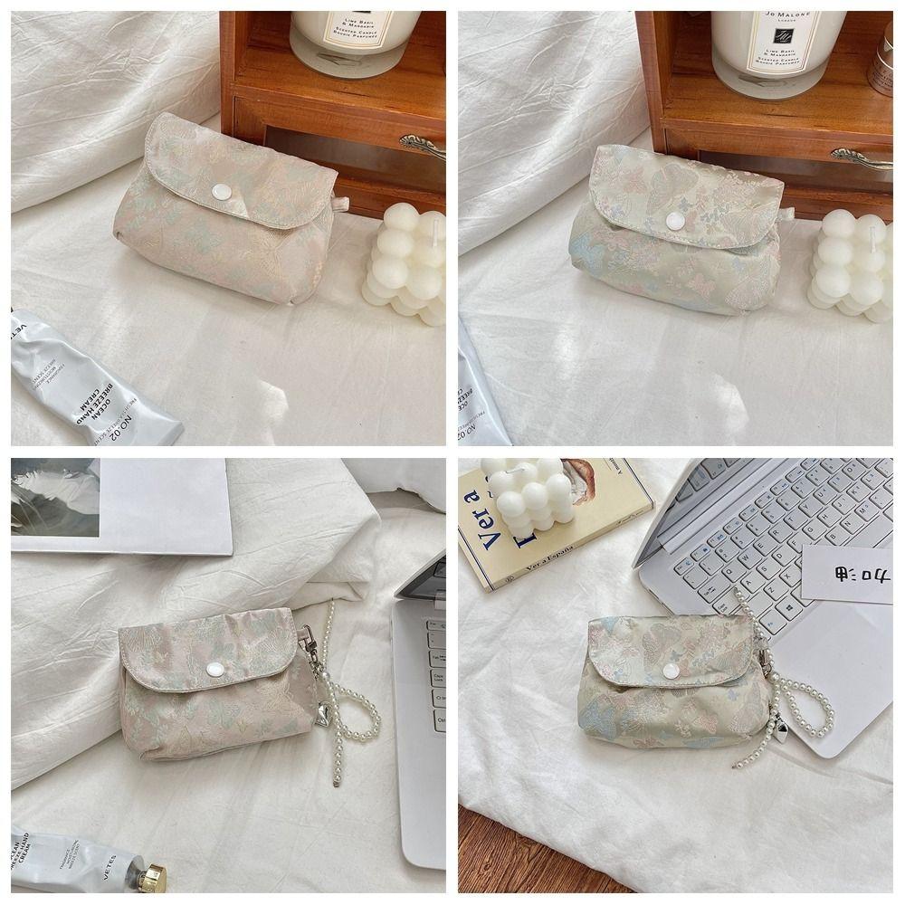 Embroidery Button Coin Purse Butterfly Chinese Style Storage Bag  Jewelry Packing