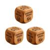 1/2/3/5/6/8Pcs Wooden Quilter Dice with 6 Engraved Quilting Tasks Solid Wood Quilting Embroidery Knitting Projects Baking Drinking Decision Dice Tools