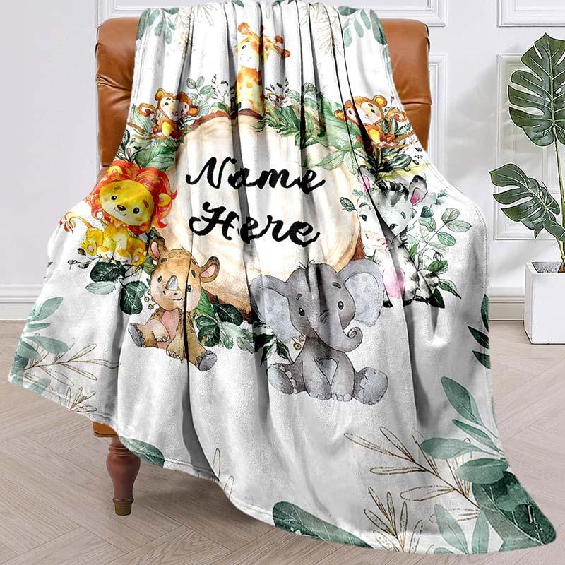 Animal Lover Customize Your Name Blanket Used For Chair Office Sofa Bed Camping Soft And Warm Giving Friends And Relatives Birthday Graduation Gift