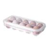 Anti-Fall Egg Storage Box with Lid - Vertical Plastic Egg Tray for Refrigerator