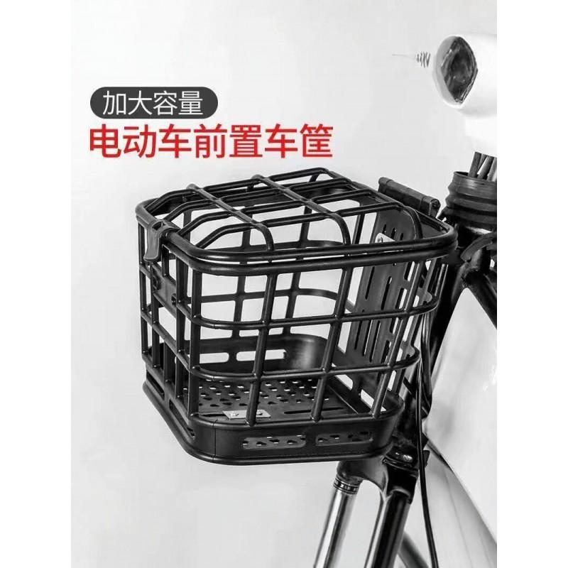 Bike Front Basket Large Plastic Storage Box With Lid Electric Scooter Bicycle