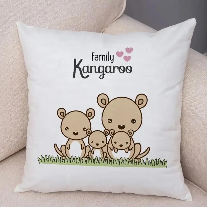 Luxury Home Decor Pillow Cover Car Living Room Sofa Cushion Cover Animal Family Pattern Cushion Cover