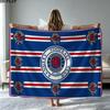 Rangers FC Print Flannel Blanket High Quality Warm Comfortable Cover for All Seasons Perfect for Gifts Home Decor