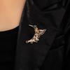 New Handmade Inlaid Bird Shape Brooch Temperament Trendy Neckline Pin