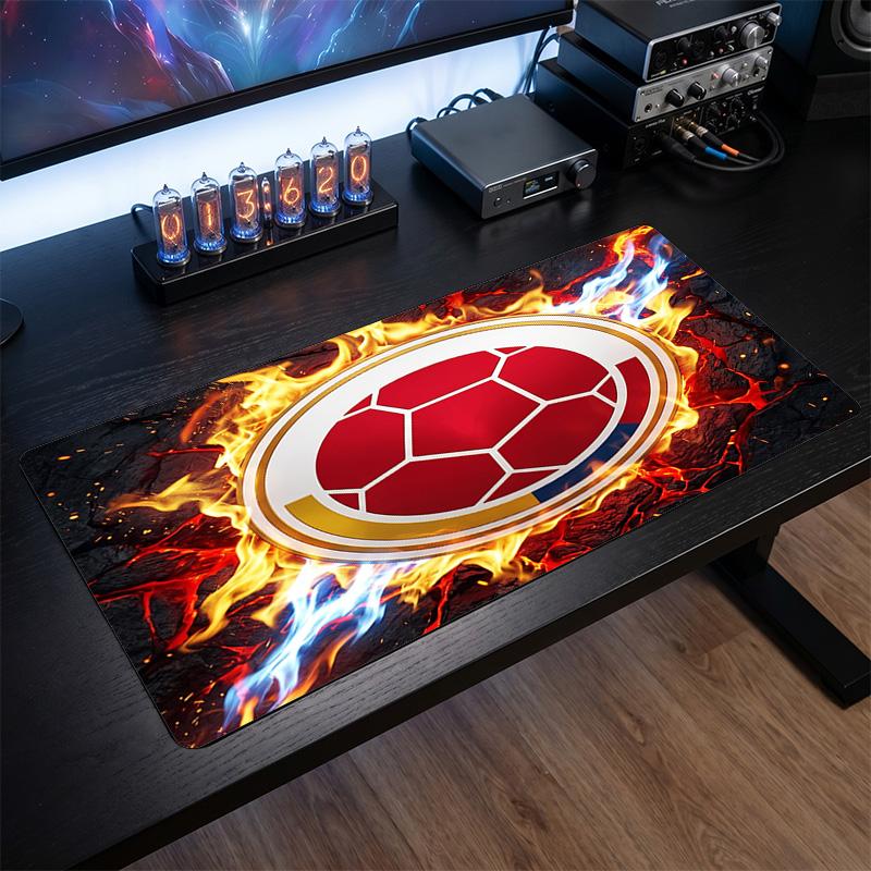 Colombia Football Crest Mouse Pad, Extended Non Slip Rubber Desk Mat for Gaming Office Laptop Fan Gift
