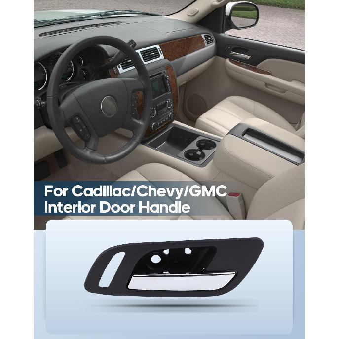 ECCPP Interior Door Handle 2007-2013 for Cadillac for Escalade Outer Replacement Front Passenger Right Door Handle 1pc Black 15935955