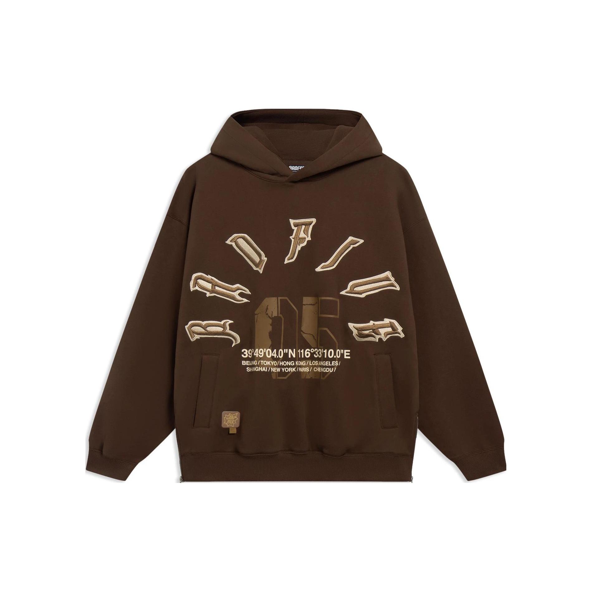 Li Ning Sports Basketball Collection Sweatshirt Unisex Earth Umber AWDT085-2 XXL