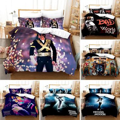 3Pcs Michael Jackson Bedding Set Soft Duvet Cover Set Bedroom Decor Single Twin King Size 3D Quilt Cover Home Textile 2/3PCS