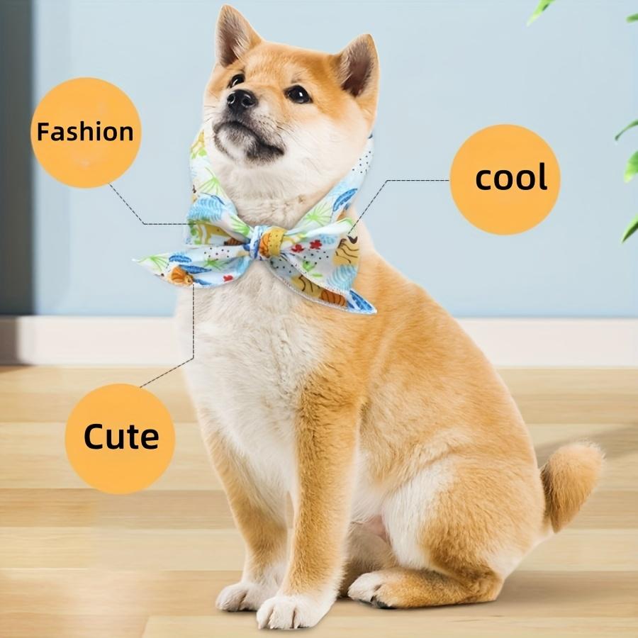 Summer Pet Cooling Scarf/collar for Cats Dogs Adjustable Strap Design Suitable for Summer Beach Walks, Runs, and Hikes
