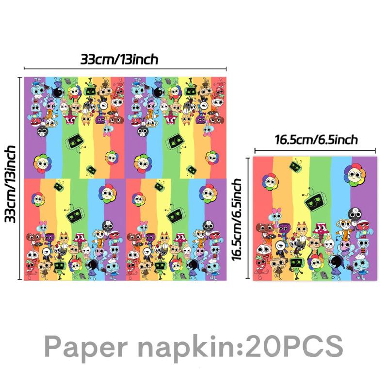 Set Decoratiuni Petrecere Tematica Lumea lui Dandy Cu Farfurii de Hârtie, Pahare și Stindard Pentru Ziua de Naștere a Copiilor