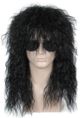 Linfairy Heavy Metal Rocker Black Adult Wig Heavy Metal Rocker Black Adult Wig Size