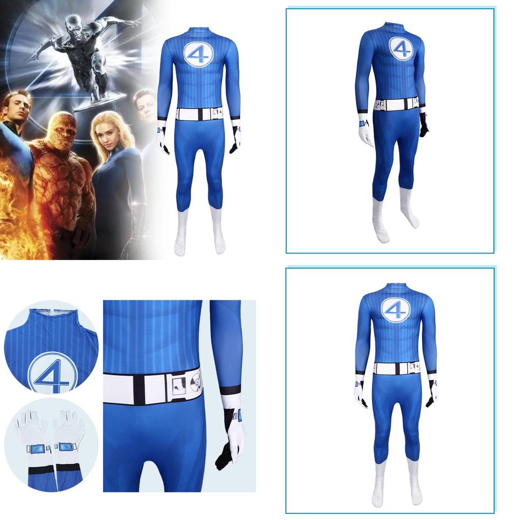 Marvel Fantastic Four Onepiece Costume With Polyester Fabric For Theatrical Performances