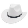 Small Belt Western Cowboy Hat With Upturned Edge And Buckle Accessories Felt Hat Tibetan Ethnic Style Wear Performance Jazz Hat