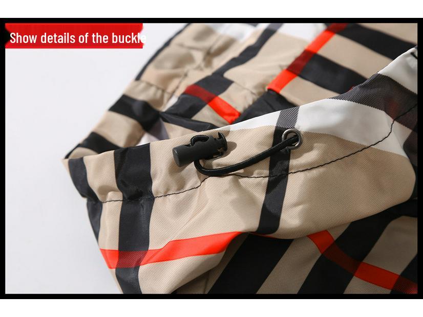 6681 Jarní Nová Pánská Kostkovaná Ležérní Bunda s Kapucí - Dospívající Student Plus Size Trend