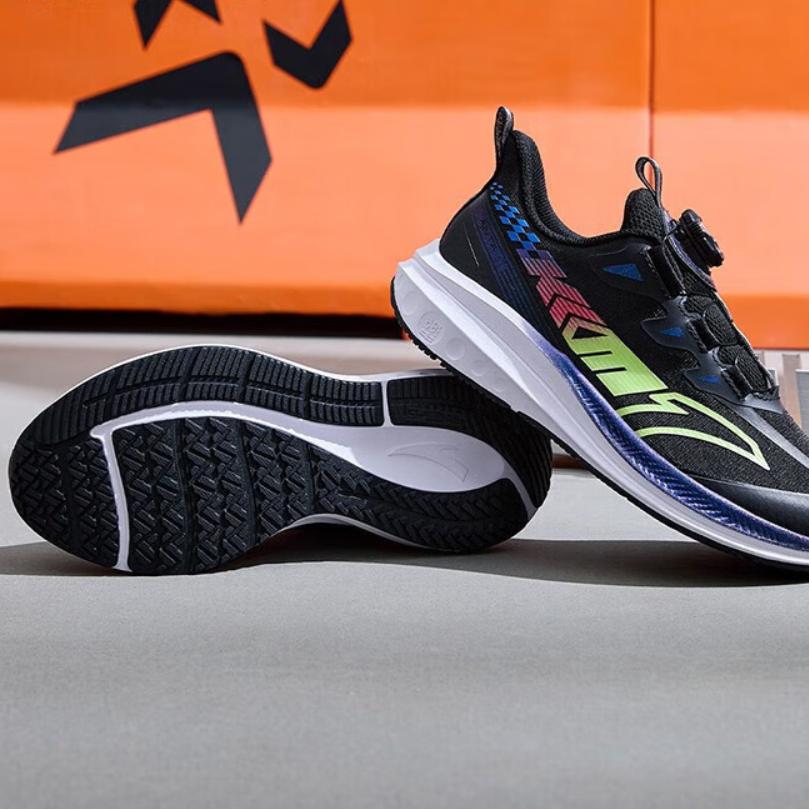 Anta Kids Hailang Lite Comfortable Non-Slip Wear-Resistant Low-Top Running Shoes Kids Running Shoes Black 312335534-3