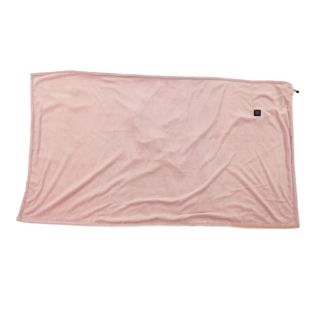 USB Heating Blanket Thermal Electric Heated Shawl Blanket Temperature Controlled Blanket Light Pink