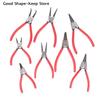 Carbon Steel Multifunctional Internal External Retaining Pliers, 5/6/7 Inch Hand Tool Snap Ring Circlip for All DIY Needs
