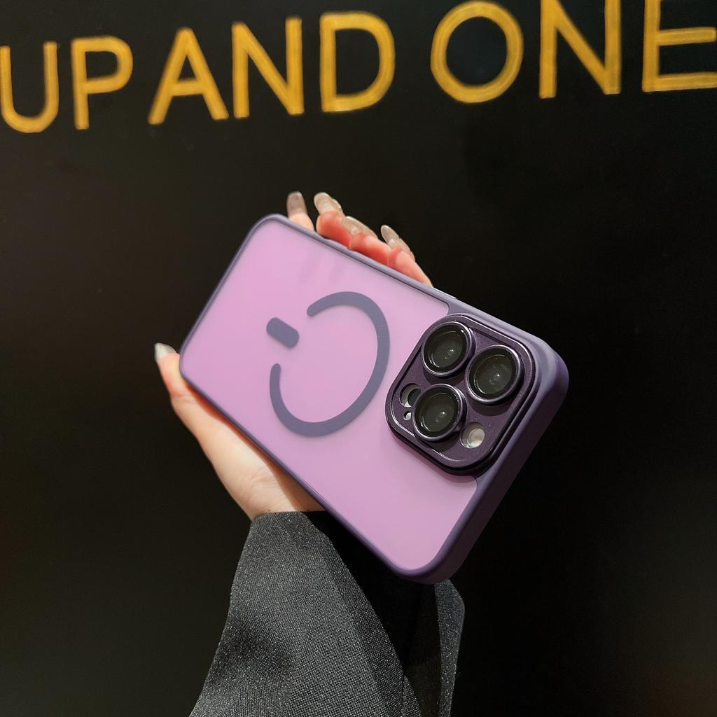 Applicable To iPhone16promax Matte Magnetic Mobile Phone Case Apple 15 Lens All-inclusive 14 Skin Feeling Anti-drop Cover 13