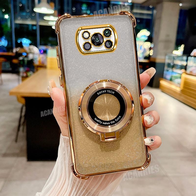 

Pocox3pro Роскошный чехол-держатель с покрытием для Xiaomi Mi Poco X3 Pro X3pro Pocox3 Nfc противоударный защитный силиконовый чехол-подставка Poko X 3 Poco X3 Pro