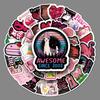 72 Red Series Small Fresh Graffiti Suitcase Laptop Guitar Waterproof Decorative Stickers
