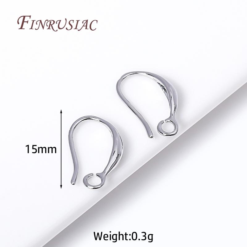 18K Gold Plated Earwire Earring Hooks with Open Loop, Ear Wire For Earrings Making Supplies DIY Accessories