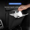 FIQK8 For Lexus IS250 RX350 LX570 LX600 GX470 RX330 Seat Back Storage Bag Magnetic Open PU Leather Garbage Trash Bin Pocket Organizer
