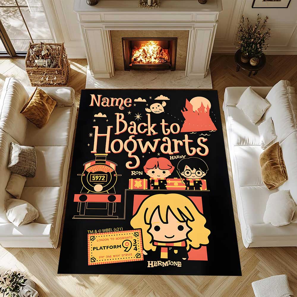 Warner Bros. Works (2) Customize Your Name Rug, Office Chair Cushion, Home Bedroom Living Room Gift.