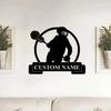 Metal Wall Art for Living Room, Personalized Name Sign, Rustic Farmhouse Decor, Gift for Lacrosse Player