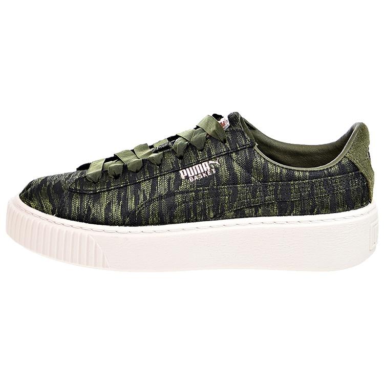 (WMNS) PUMA Basket Platform Vr Green White Women s 364092-01 EU 39