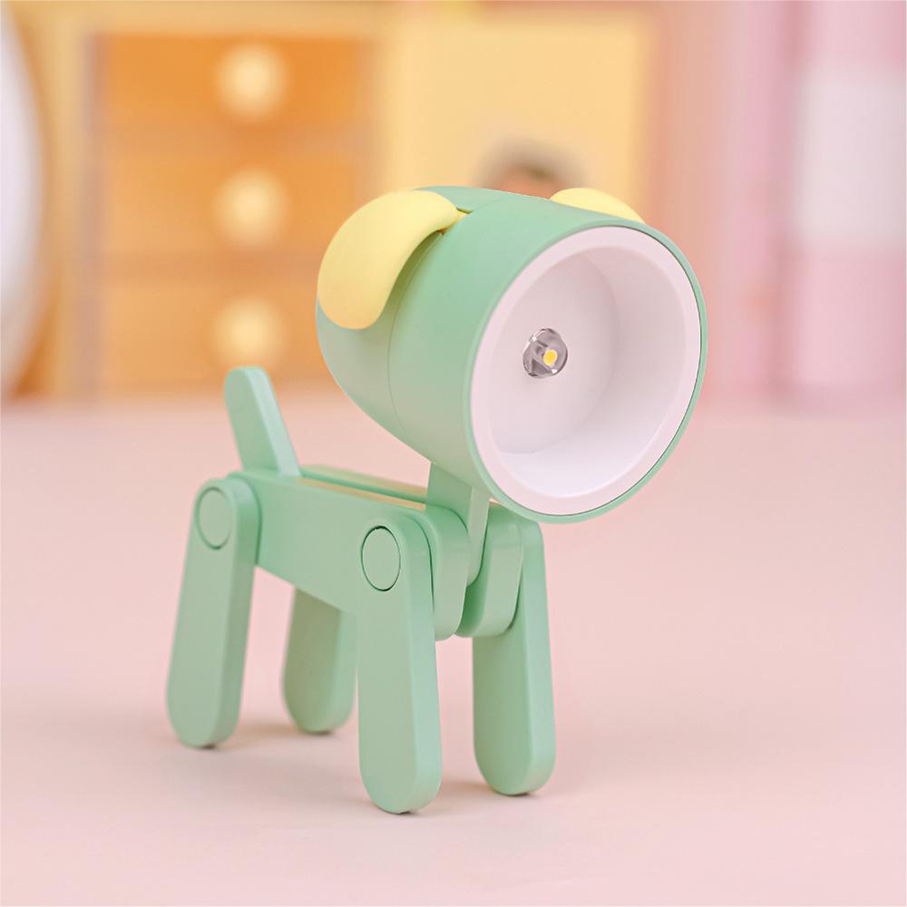 Creative LED Mini Night Light - Cartoon Pet Ears Folding Desk Lamp, Ideal Gift