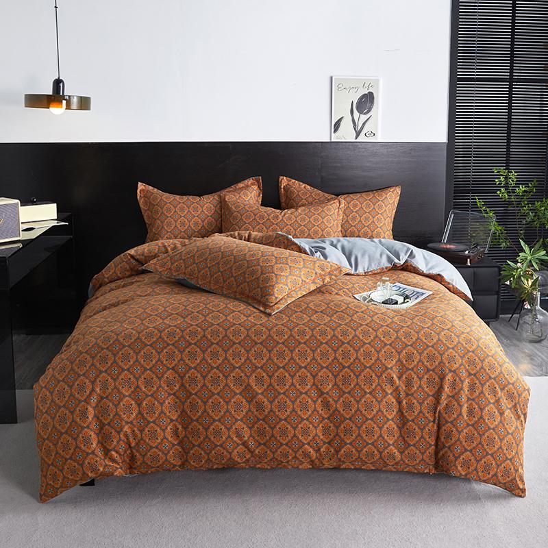 Duvet Cover Set Double-layer Yann Retro Bedding Set Bed Sheet Set Bed Linen Queen King Size Pillowcases