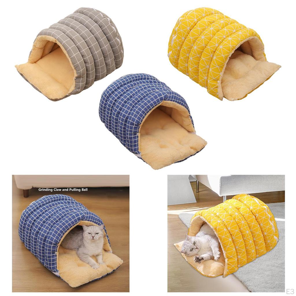 Katzenhaus, Halboffenes Haustiernest für Katzen bis 10 kg, Vielseitig verwendbar, Dickes, weiches Futter,